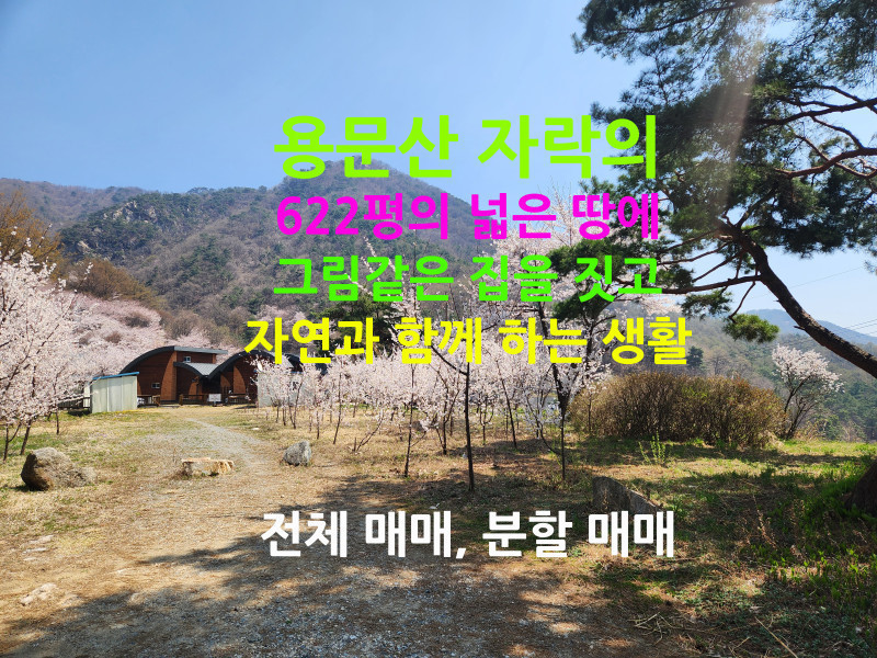 양평 백안리 전원주택용 토지 매매 - 용문산 자락의 경치좋은 곳 (매물 #25128)