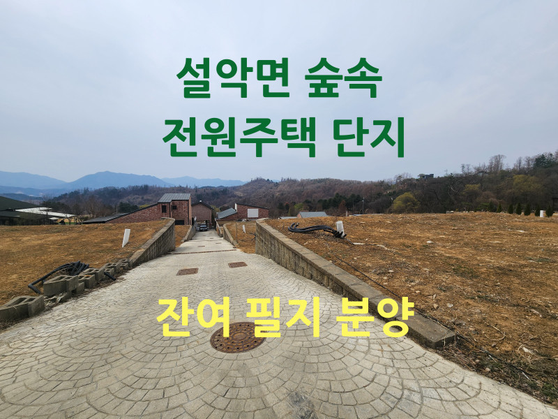  가평 설악 전원주택 단지 분양 - 자연 속의 완벽한 휴식처 (매물 #25134)