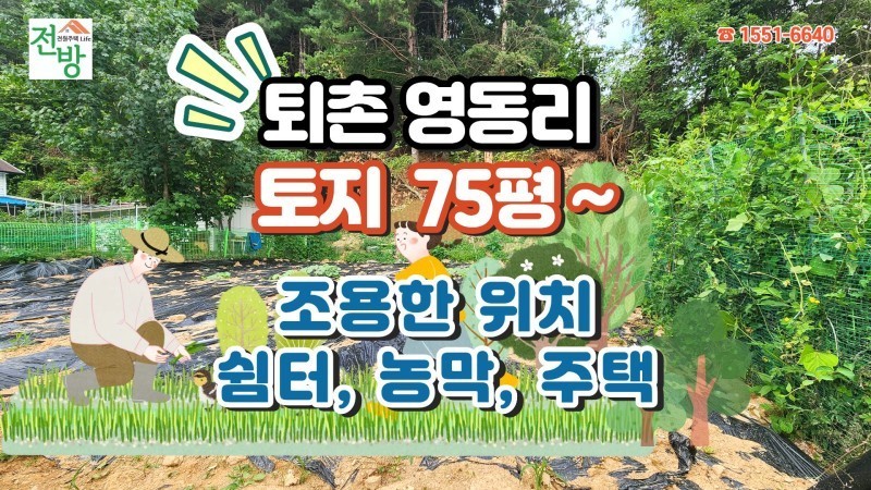 광주 퇴촌 영동리 숲세권 토지 매매 (쉼터, 농막, 주택) |★| 산과 숲으로 둘러쌓인 새소리 들리는 조용한 곳, 75평부터~ (매물 #25236)